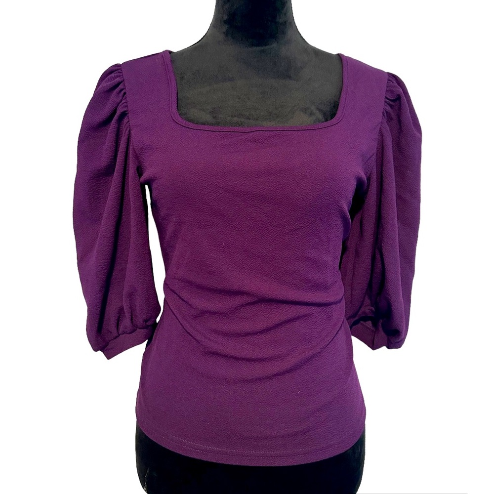 SHEIN Purple Mid Sleeve Dress Shirt